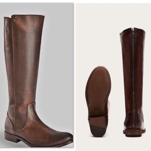 Frye Brown Leather Ankle Boots